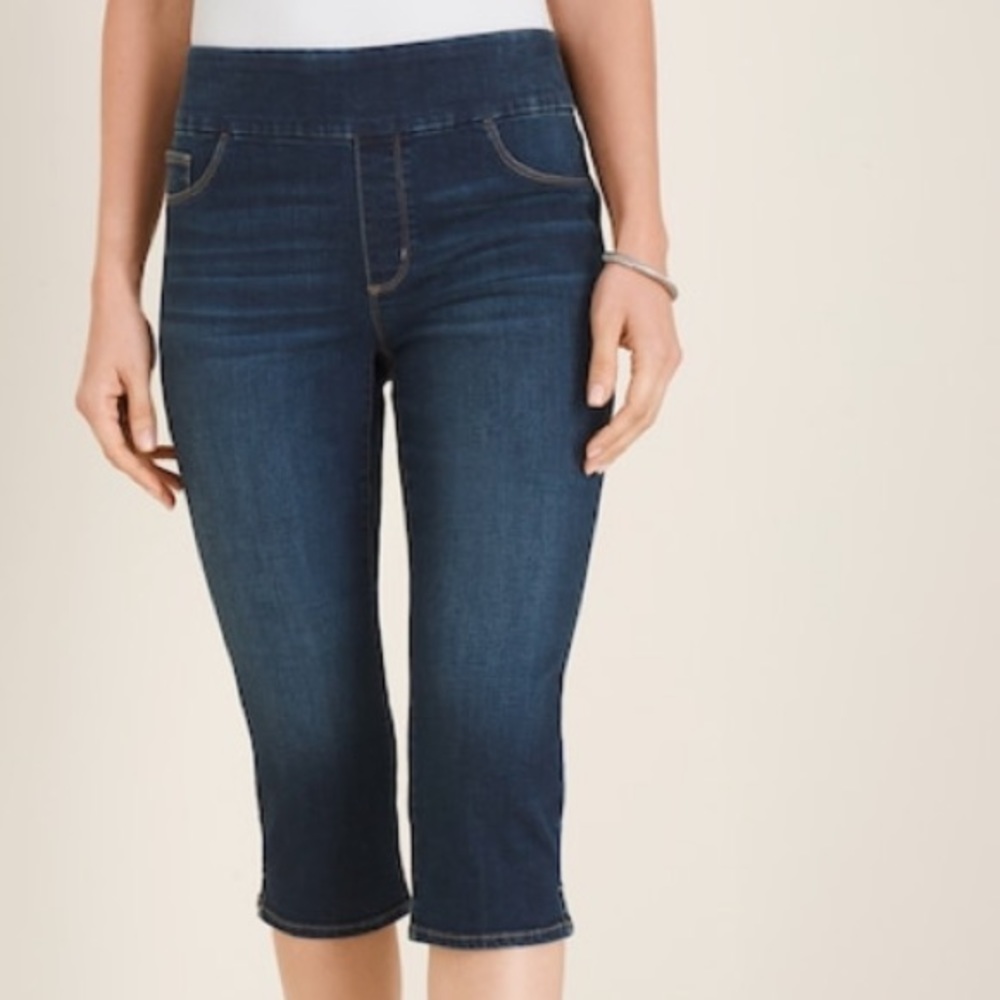 Chico's Dark Blue Capri Jeans